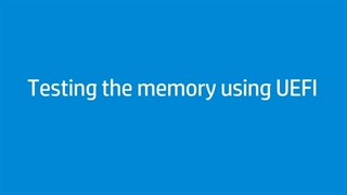 تست سخت افزاری سرور اچ پی با استفاده از UEFI
