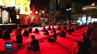 عزاداری شب دوم محرم در میدان فلسطین تهران