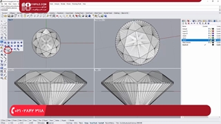 آموزش ساخت جواهرات-طراحی جواهر در نرم افزار راینو، شماره  طراحی حلقه نامزدی