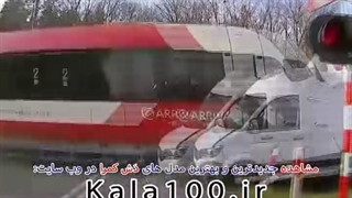 ویدیو لحظه تصادف فجیع قطار با ون