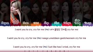 TWICE - Cry for me Color Coded Lyrics