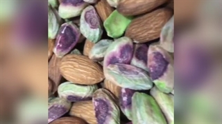 مغز پسته و بادام استفاده شده در گز آرباکو