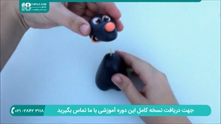 آموزش ساخت عروسک با خمیر-آموزش عروسک سازی -ساخت موش سرآشپز به وسیله خلال چوبی