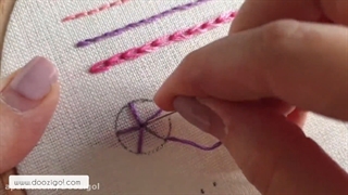 آموزش دوخت رز عنکبوتی - دوزی گل