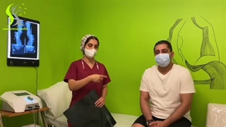 فیلم جلسه اول درمان استئوتومی زانو برای جناب آریا خمسه