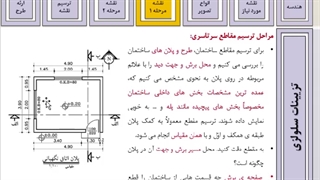 ترسیم مقطع الف اتاق نگهبانی