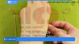 آموزش بافت دستبند مکرومه- ساخت دستبند با سنگ برش خورده