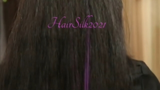 مو بلند صورتی گیسو کمند مو ریسه ای ا‌کستنشن گیره ای