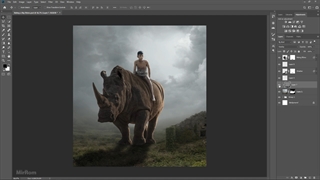 آموزش ترکیب عکس ( فتومونتاژ ) | آموزش ساخت پوستر حرفه ای در فتوشاپ - ویدیو 21