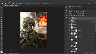 آموزش ترکیب عکس ( فتومونتاژ ) | آموزش ساخت پوستر حرفه ای در فتوشاپ - ویدیو 34