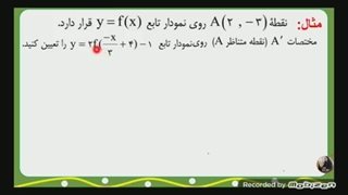 حل مثال از تبدیل نمودار تابع