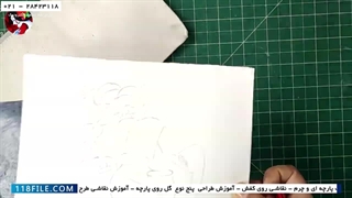 آموزش نقاشی روی پارچه-اصول آموزش نقاشی روی پارچه-نقاشی روی کیف طرح سنتی