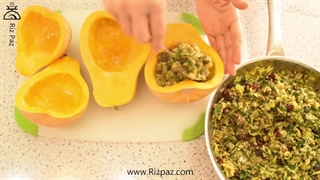 دلمه کدو حلوایی به سبک ریزپز