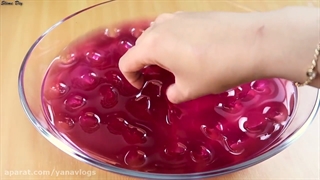 آموزش اسلایم / با مایع دستشویی شکر و آب تصویه.