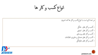 انواع کسب و کار ها