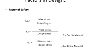 Lecture9 Chapter1 Concept of Factor of Safety in Machine Design for ductile and brittle materials.
