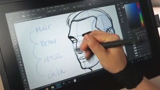 ✅ آموزش طراحی چهره مرد از نمای سه رخ