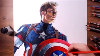 ✅ آموزش نقاشی کاپیتان امریکا با مدادرنگی