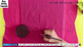 آموزش نقاشی روی پارچه-نقاشی روی پارچه-طراحی روی پارچه-(نقاشی دو تا گنجشک )