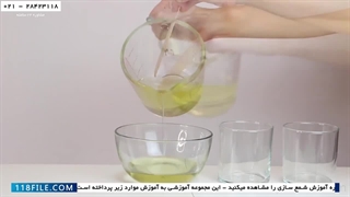 آموزش شمع سازی-اموزش شمع سازی تصویری-ساخت شمع با طرح قهوه و خامه