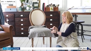 اموزش دوخت کاور مبل با الگو -آموزش دوخت کاور پارچه ای برای صندلی