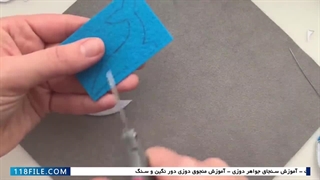 آموزش منجوق دوزی دور نگین و سنگ