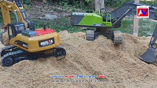 بیل مکانیکی رادیو کنترلی حرفه ای  - تست و مقایسه مدل 1580 و 1593 هوینا