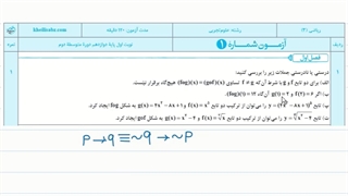 سوال امتحانی ریاضی (3) و حسابان (2) – پایه دوازدهم (رشتۀ تجربی و ریاضی)