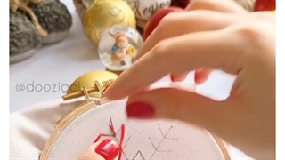 آموزش گلدوزی دانه برف مینیمال و زیبا