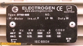 پلاک خوانی روی موتور الکتریکی