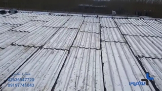 اجرای ایزوگام روی سقف شیروانی فلزی در محمدشهر کرج