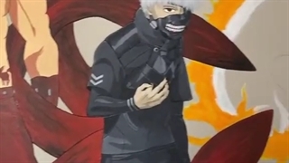 نقاشی anime روی دیوار