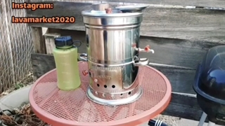سماور ترکیه با قوری از نوع هیزمی