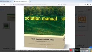 Discrete time signal processing Oppenheim & Schafer 3rd edition solution manual pdf