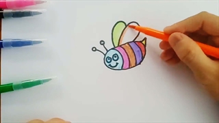 آموزش نقاشی زنبور به کودکان