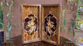 تخته نرد معرق لیلی و مجنون