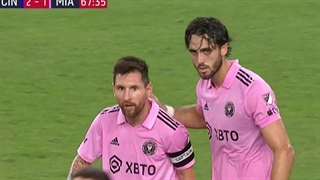 گل اول اینترمیامی از روی پاس لیونل مسی