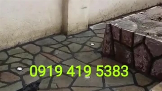 نصب سنگ لاشه: کف سازی حیاط