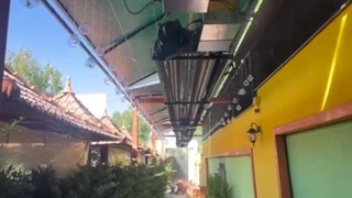 هیتر گرمایش تابشی گرماسرماسازه شرق در رستوران و فضای باز